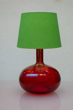 Discount Pamono Scandinavian Pop Art Red Glass Table Lamp by Anne Nilsson for Ikea