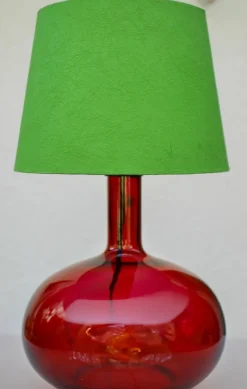Discount Pamono Scandinavian Pop Art Red Glass Table Lamp by Anne Nilsson for Ikea