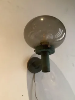 Pamono Scandinavian Red Copper Garden Wall Lamp, 1970s