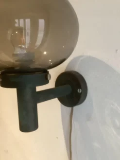 Pamono Scandinavian Red Copper Garden Wall Lamp, 1970s