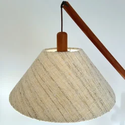 Discount Pamono Scandinavian Teak Counter Balance Floor Lamp with Silk Shade