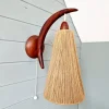 Discount Pamono Scandinavian Wall Light in Teak and Sisal from Temde, 1950s