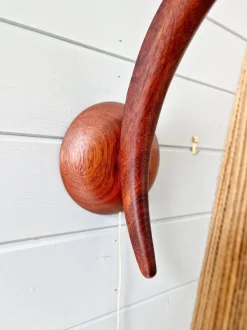 Discount Pamono Scandinavian Wall Light in Teak and Sisal from Temde, 1950s