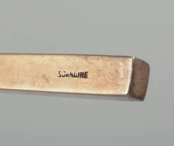 Sale Pamono Scanline Brass Flatware Dinner Set by Sigvard Bernadotte, Set of 15