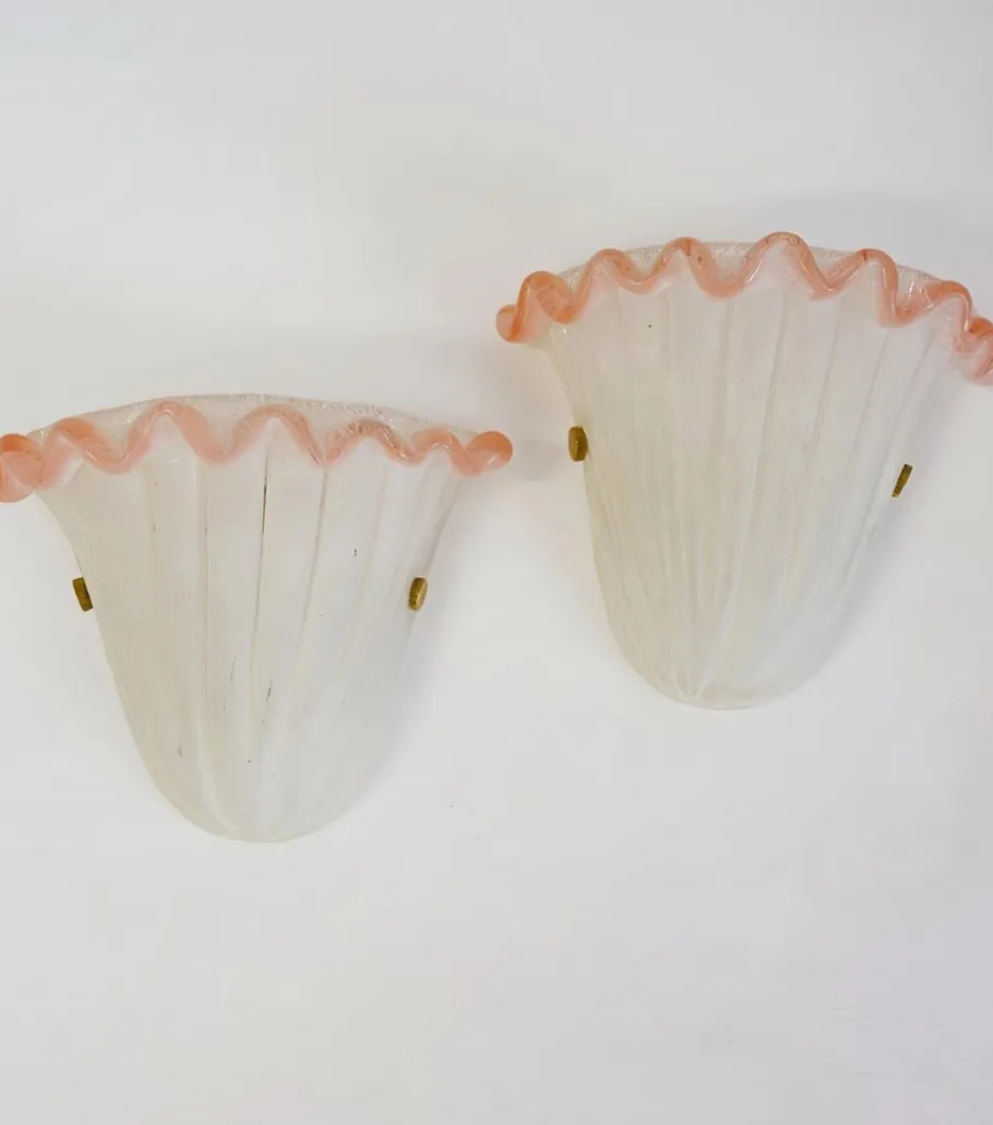 Discount Pamono Scavo Glass Wall Light attributed to Archimede Seguso, 1970s