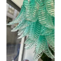 Discount Pamono Scenographic Green Felci Murano Glass Chandelier by Simoeng