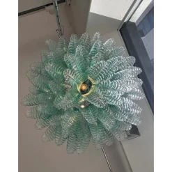 Discount Pamono Scenographic Green Felci Murano Glass Chandelier by Simoeng
