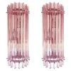 New Pamono Scenographic Pink Triedro Murano Glass Wall Sconces by Simoeng, Set of 2
