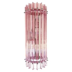 New Pamono Scenographic Pink Triedro Murano Glass Wall Sconces by Simoeng, Set of 2