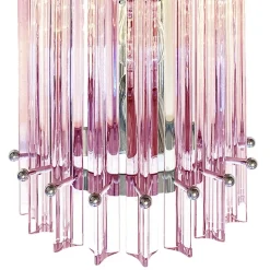 New Pamono Scenographic Pink Triedro Murano Glass Wall Sconces by Simoeng, Set of 2
