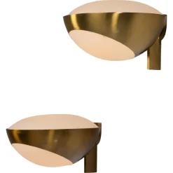 Hot Pamono Sconces attributed to Max Ingrand for Fontana Arte, Italy, 1963, Set of 2