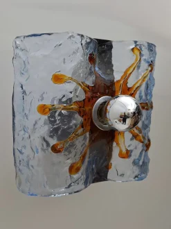 Clearance Pamono Sconces attributed to Toni Zuccheri for Mazzega, Italy, 1970s, Set of 2