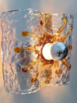 Clearance Pamono Sconces attributed to Toni Zuccheri for Mazzega, Italy, 1970s, Set of 2