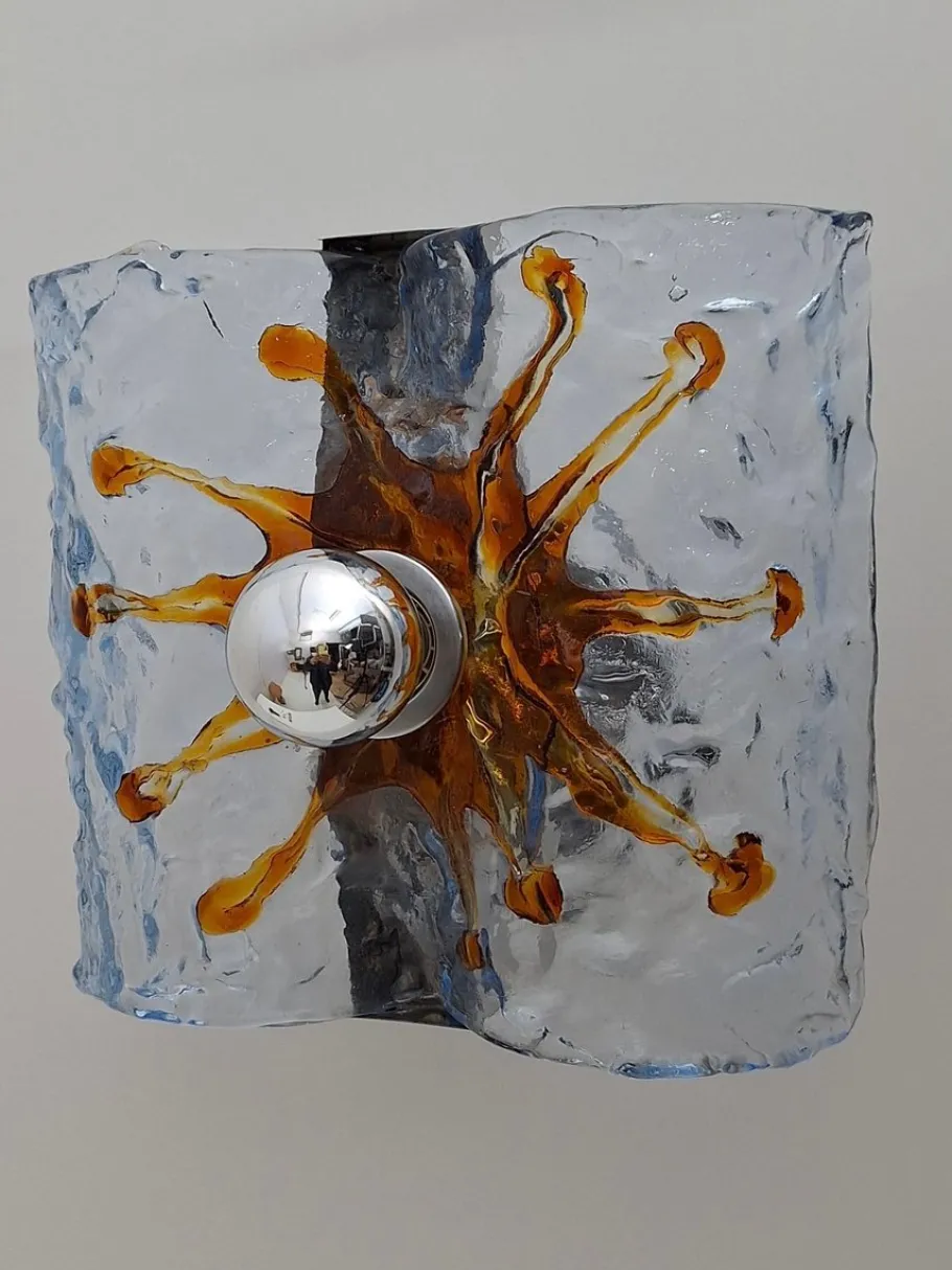 Clearance Pamono Sconces attributed to Toni Zuccheri for Mazzega, Italy, 1970s, Set of 2