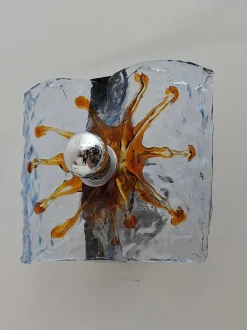 Clearance Pamono Sconces attributed to Toni Zuccheri for Mazzega, Italy, 1970s, Set of 2