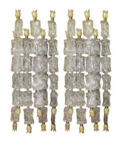 Hot Pamono Sconces by Ercole Barovier for Barovier & Toso, 1950s, Set of 2
