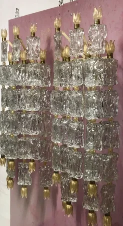 Hot Pamono Sconces by Ercole Barovier for Barovier & Toso, 1950s, Set of 2