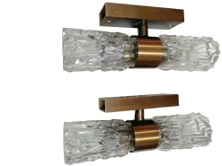 Discount Pamono Sconces in Faceted Glass, 1950s, Set of 2