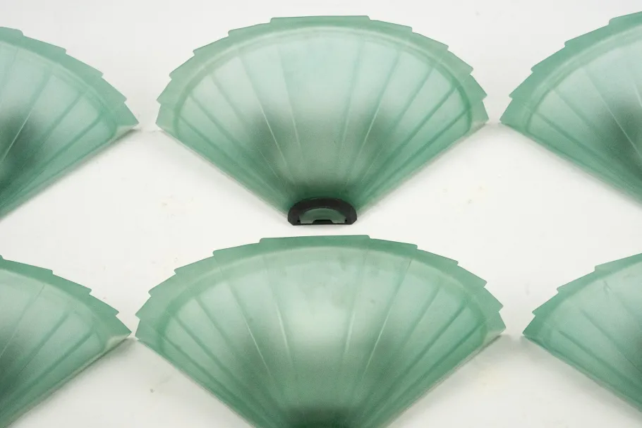 Best Pamono Sconces in Green Murano Glass from De Majo, Italy, 1980s, Set of 6