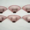 Clearance Pamono Sconces in Pink Murano Glass from De Majo, Italy, 1980s, Set of 7