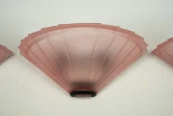 Clearance Pamono Sconces in Pink Murano Glass from De Majo, Italy, 1980s, Set of 7