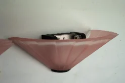 Clearance Pamono Sconces in Pink Murano Glass from De Majo, Italy, 1980s, Set of 7