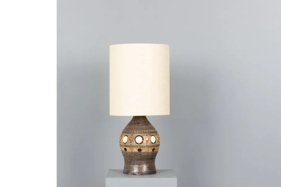 Best Pamono Sculptural Ceramic Lamp by Georges Pelletier, France, 1970s