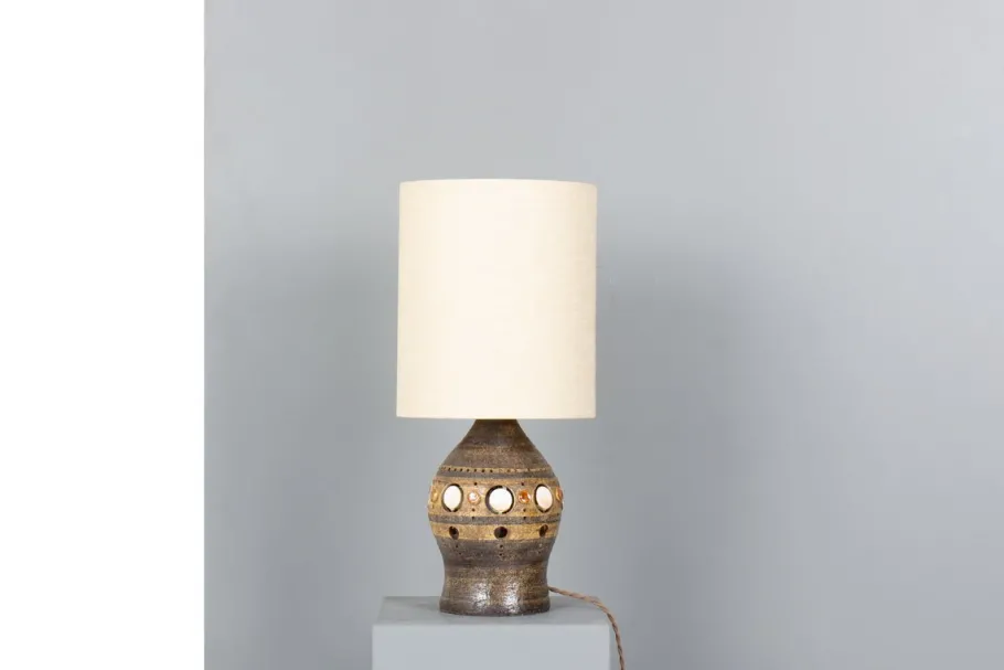 Best Pamono Sculptural Ceramic Lamp by Georges Pelletier, France, 1970s