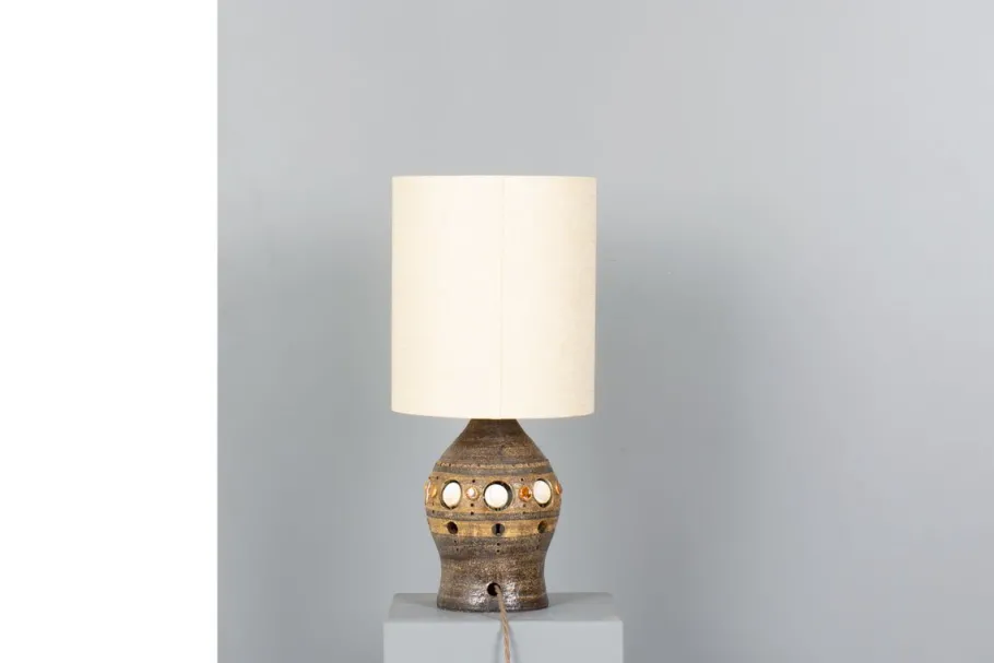 Best Pamono Sculptural Ceramic Lamp by Georges Pelletier, France, 1970s