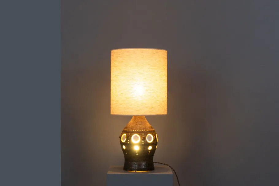 Best Pamono Sculptural Ceramic Lamp by Georges Pelletier, France, 1970s