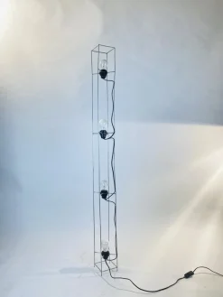 Sale Pamono Sculptural Floor Lamp in Wicker & Rattan