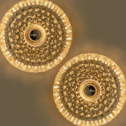 Clearance Pamono Sculptural Glass and Chrome Wall Light from Peill & Putzler, 1970s