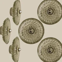 Clearance Pamono Sculptural Glass and Chrome Wall Light from Peill & Putzler, 1970s