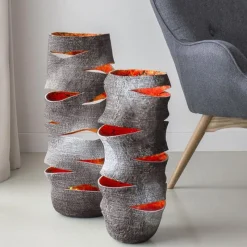 Outlet Pamono Sculptural High Lantern Vase by Donatas Zukauskas