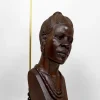 Pamono Sculptural Lamp of African Woman in Ebony by Alexs Mutasa, Former Rhodesia / Zimbabwe, 1970s