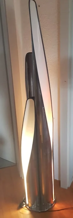 Best Pamono Sculptural Metal Floor Lamp with 3 Light Columns from Stilnovo