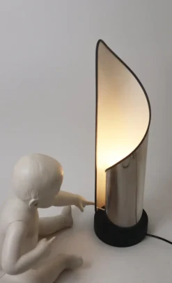 Best Pamono Sculptural Stainless Steel Floor Lamp from Stilnovo, 1970s