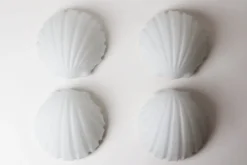 Hot Pamono Seashell Lamp from Glashütte Limburg