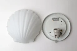 Hot Pamono Seashell Lamp from Glashütte Limburg