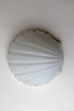 Hot Pamono Seashell Lamp from Glashütte Limburg