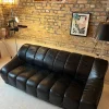 New Pamono 3-Seater Sofa in Black Leather