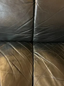 New Pamono 3-Seater Sofa in Black Leather