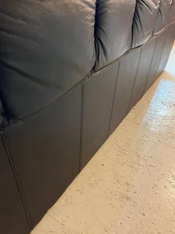 New Pamono 3-Seater Sofa in Black Leather