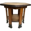 Pamono Secession Hexagonal Six-Legged Table Lined with Brass by Adolf Loos, 1890s