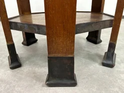 Pamono Secession Hexagonal Six-Legged Table Lined with Brass by Adolf Loos, 1890s