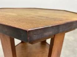 Pamono Secession Hexagonal Six-Legged Table Lined with Brass by Adolf Loos, 1890s