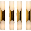 Hot Pamono Several Wall Sconce in Opaline Glass and Brass in the style of Raak, 1970