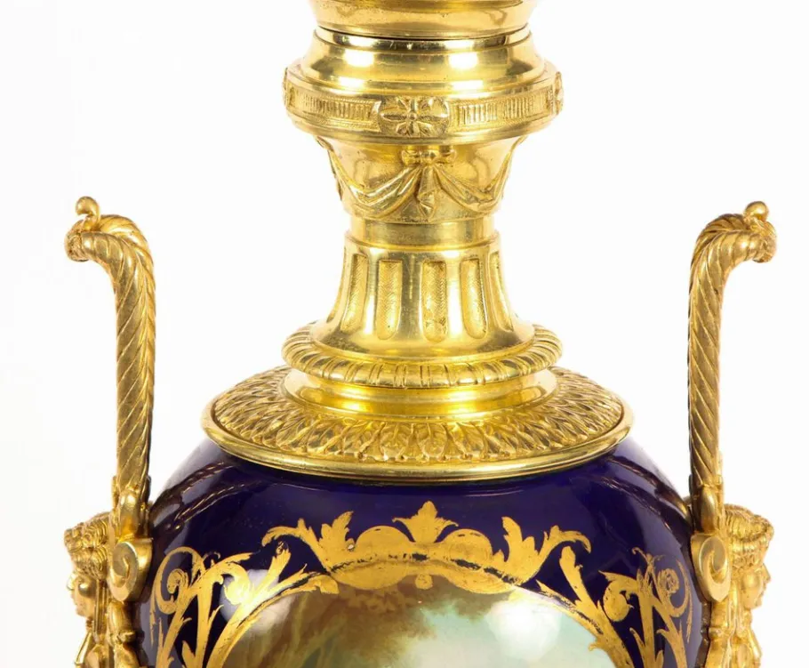 Sale Pamono Sevres Porcelain & Ormolu Table Lamp, 19th Century