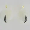 Clearance Pamono Shell Wall Lights in Glass and Gold-Plated Metal, 1980s, Set of 2