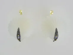 Clearance Pamono Shell Wall Lights in Glass and Gold-Plated Metal, 1980s, Set of 2